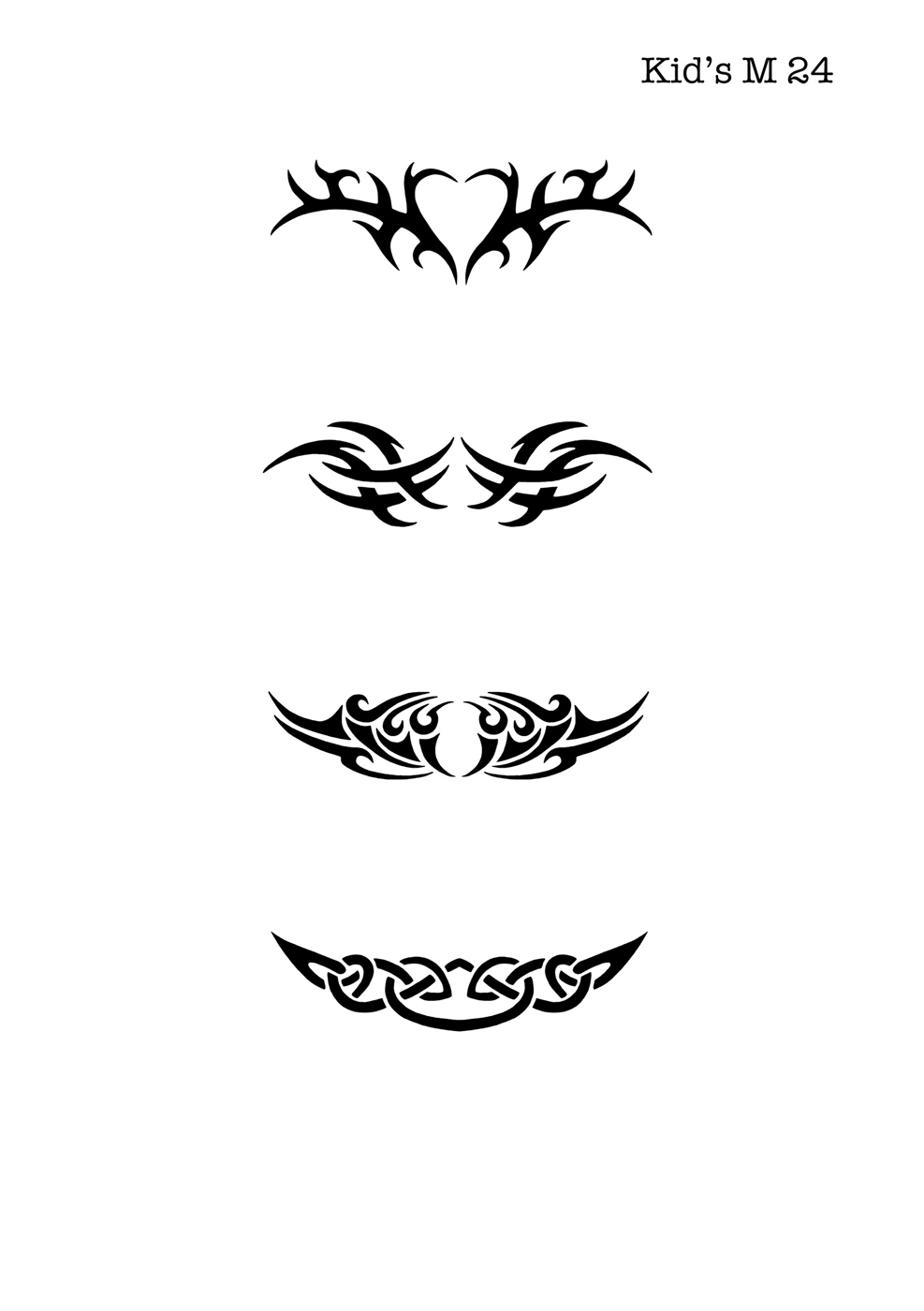 Kinder Airbrush Tattoo Schablonen Mylar TRIBAL