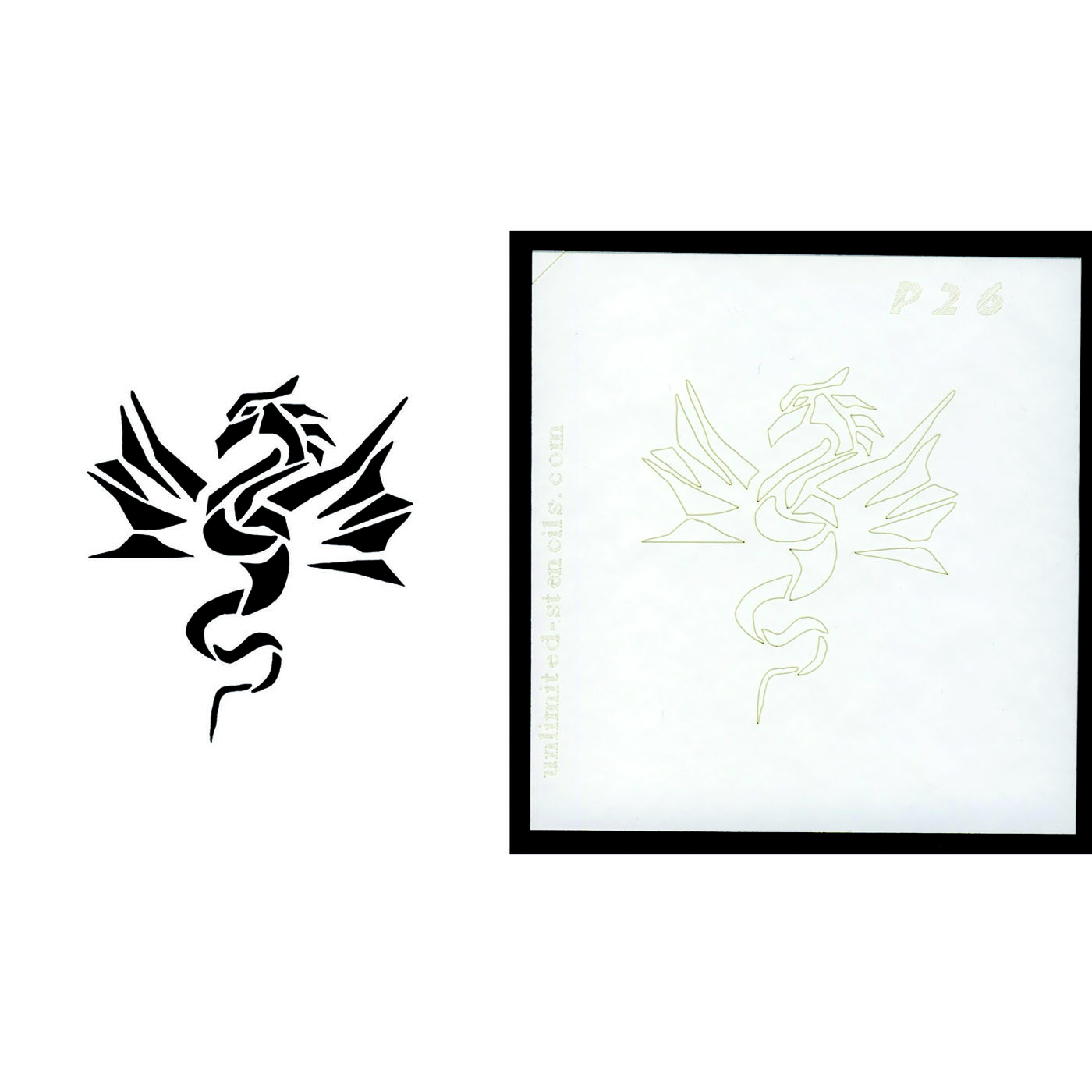 Selbstklebende Schablone für Glitzer-Tattoos oder für Airbrush-Tattoo