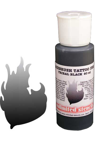 Airbrush Tattoo Ink schwarz 60ml