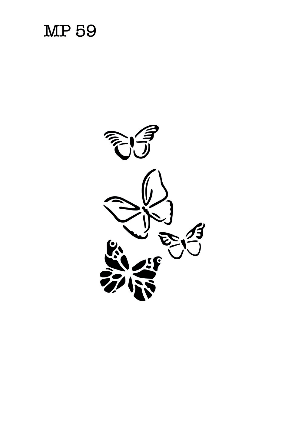 Selbstklebende Schablone für Glitzer-Tattoos oder für Airbrush-Tattoo