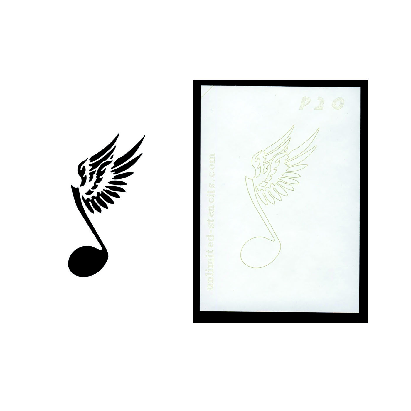 Selbstklebende Schablone für Glitzer-Tattoos oder für Airbrush-Tattoo