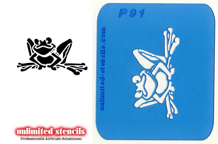Mylar Airbrush Tattoo / Bodypainting Schablone FROSCH  MP91