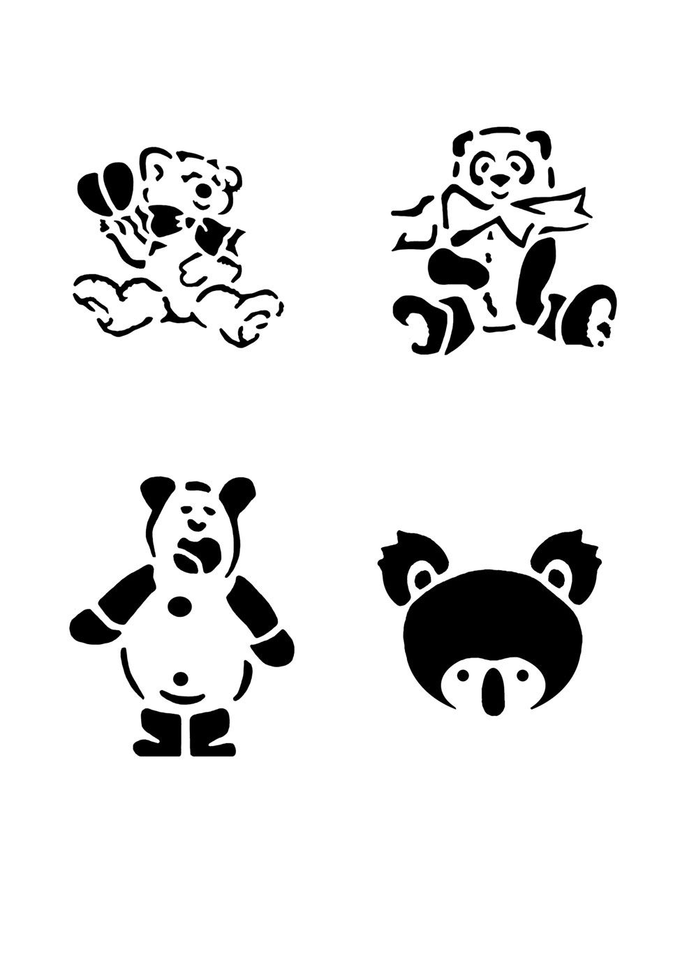 Glitzer Tattoo Schablonen Set für Kinder K29G
