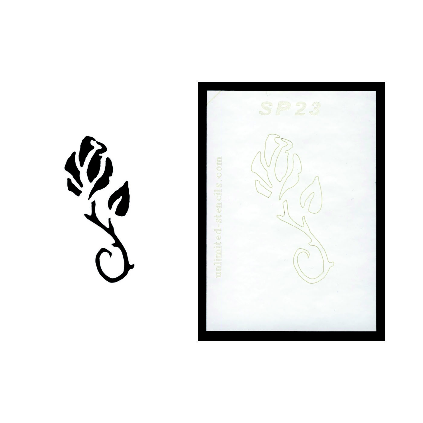 Selbstklebende Schablone für Glitzer-Tattoos oder für Airbrush-Tattoo