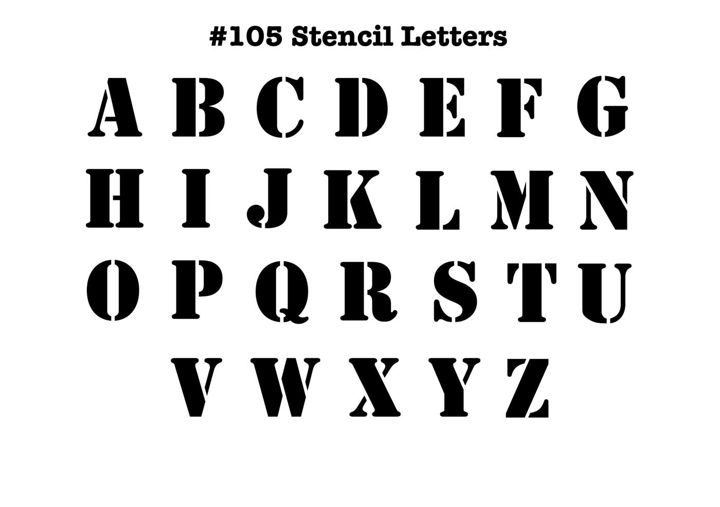 ALPHABET-SCHABLONEN, STENCILS