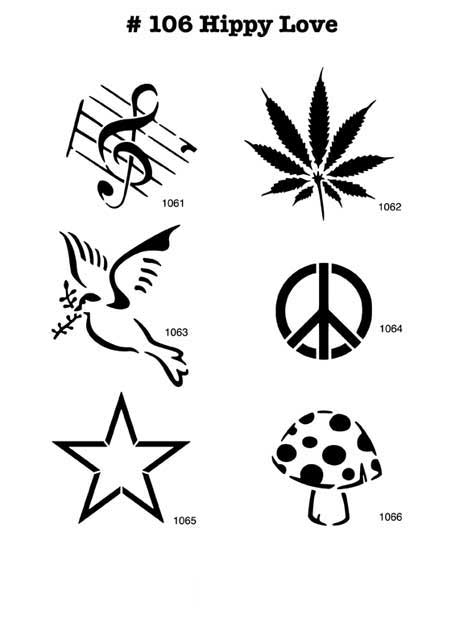 GANJA, WEED, MUSIKNOTE, PEACE, FLIEGENPILZ
