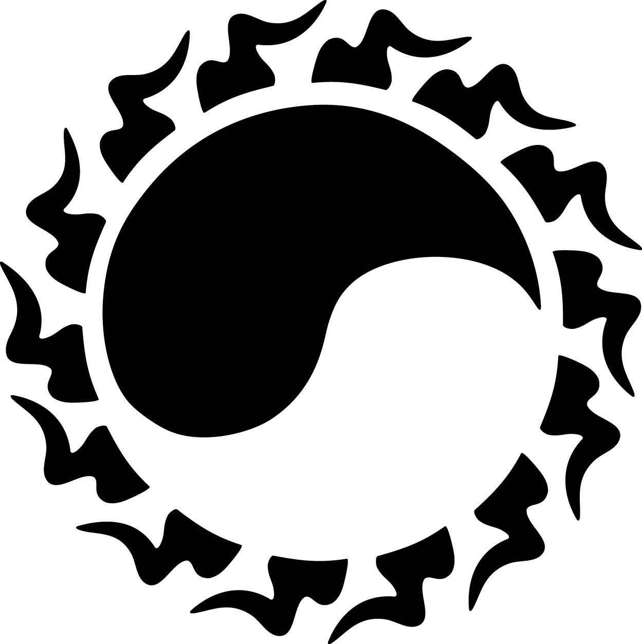 Selbstklebende Schablone für Glitzer-Tattoos oder für Airbrush YIN YANG TRIBAL SP137