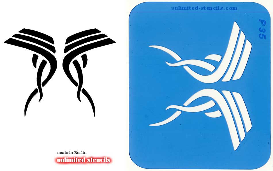 Mylar Airbrush Tattoo / Bodypainting Schablone XL TRIBAL  MP35