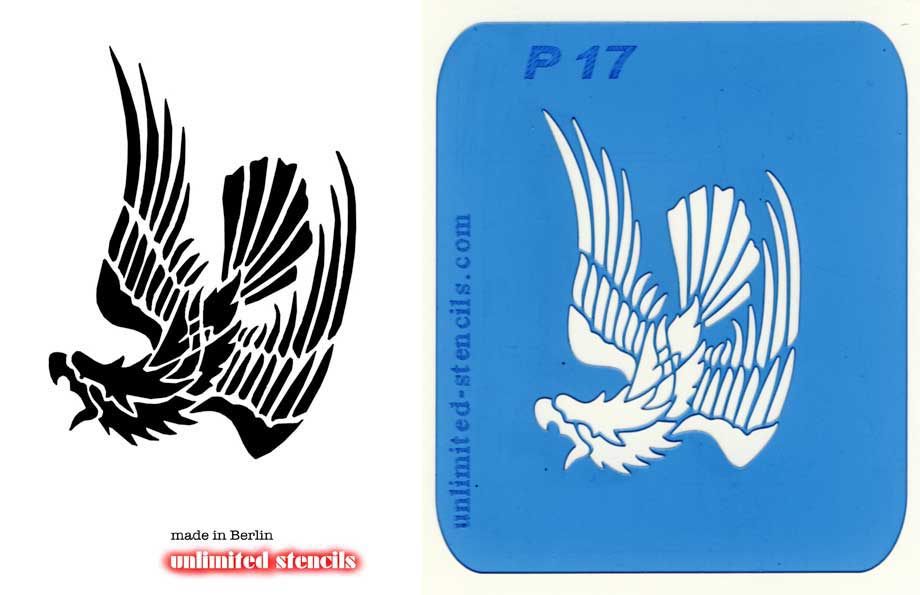 Mylar Airbrush Tattoo / Bodypainting Schablone ADLER  MP17