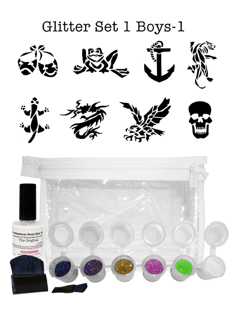 Glitzer-Tattoo-Set "for boys" G1B1