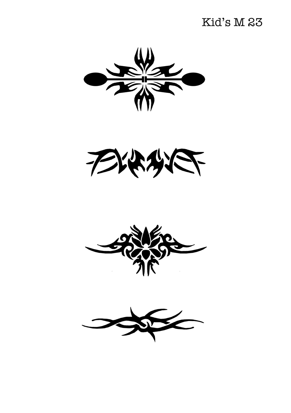 Kinder Airbrush Tattoo Schablonen Mylar TRIBALS