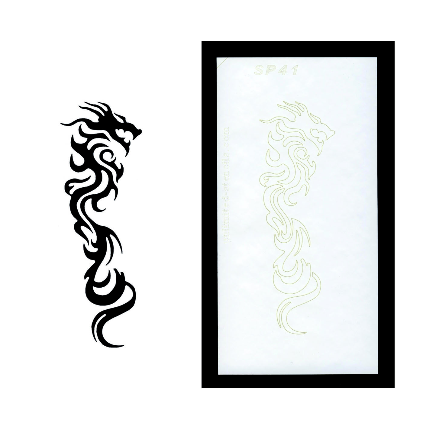 Selbstklebende XL-Schablone für Glitzer-Tattoos oder für Airbrush-Tattoo