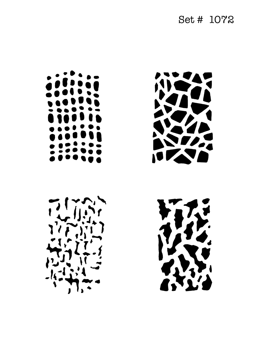 UNLIMITED STENCILS 4 selbstklebende DURA-LAR Airbrush Tattoo-Schablonen D1072