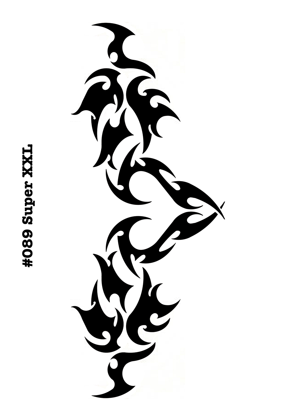 Airbrush-Tattoo-Schablone TRIBAL ARSCHGEWEIH   MYLAR #089